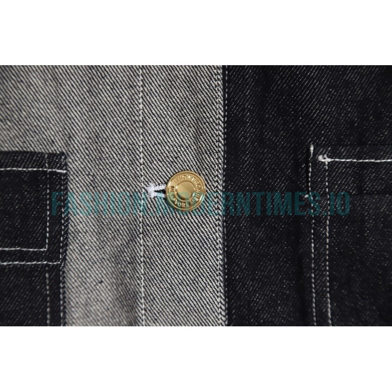 Thom Browne - Multi-patchwork Single-breasted Denim Jacket