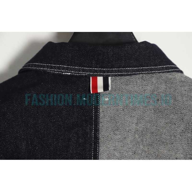 Thom Browne - Multi-patchwork Single-breasted Denim Jacket