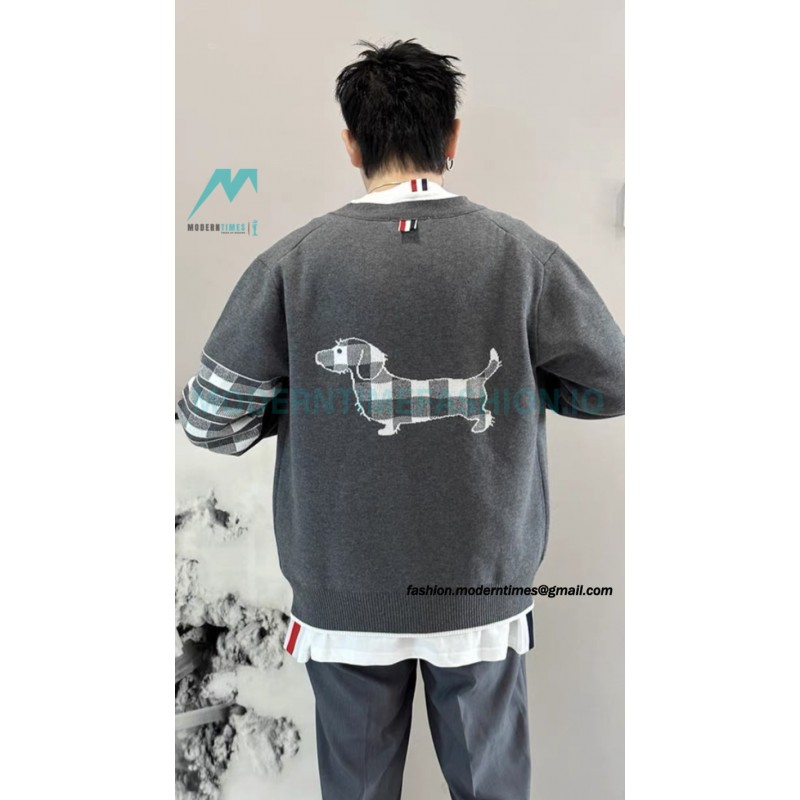 Thom Browne - 23FW Check Dachshund Cardigan Sweater