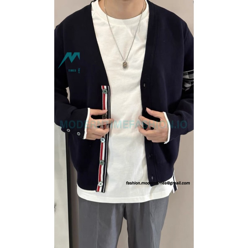 Thom Browne - 23FW Check Dachshund Cardigan Sweater