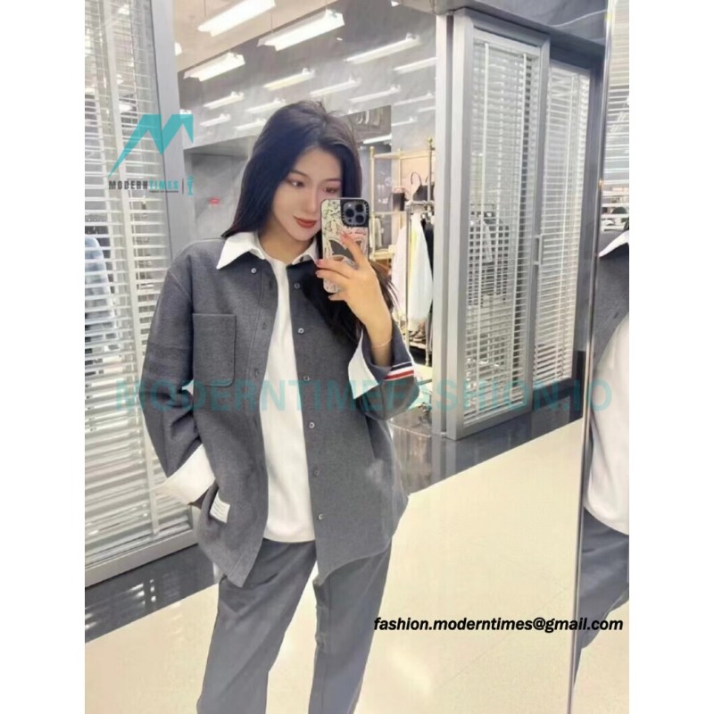 Thom Browne - 23 New Patchwork Wool Shirt Jacket