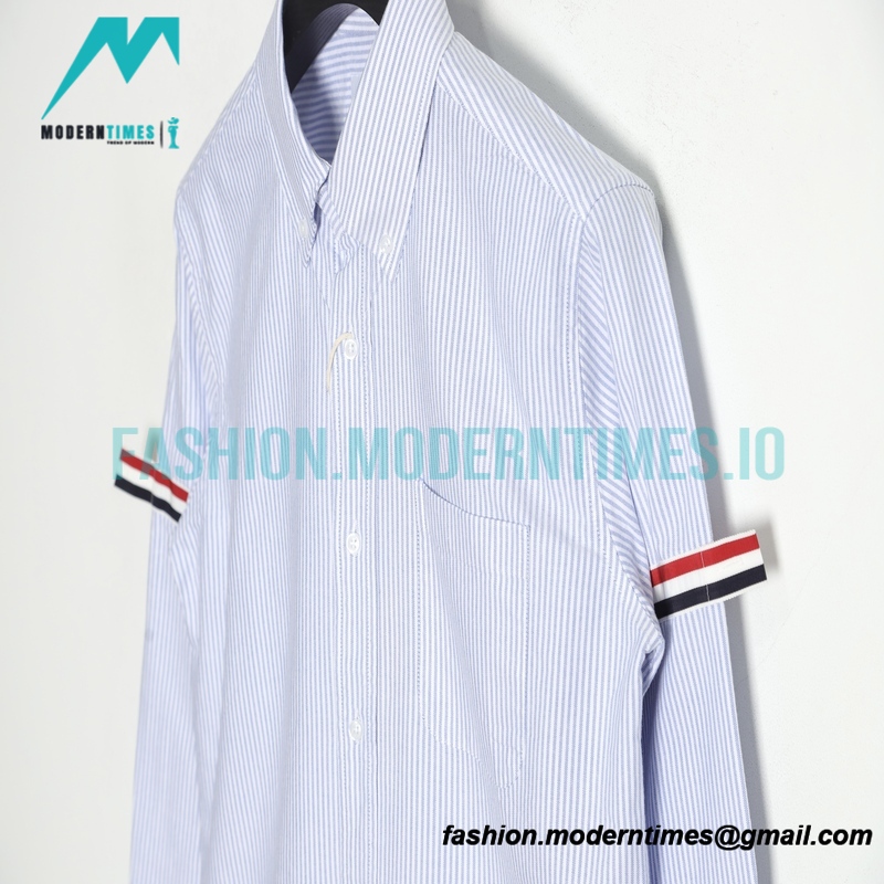 Thom Browne - Oxford Classic Striped Long-sleeved Shirt