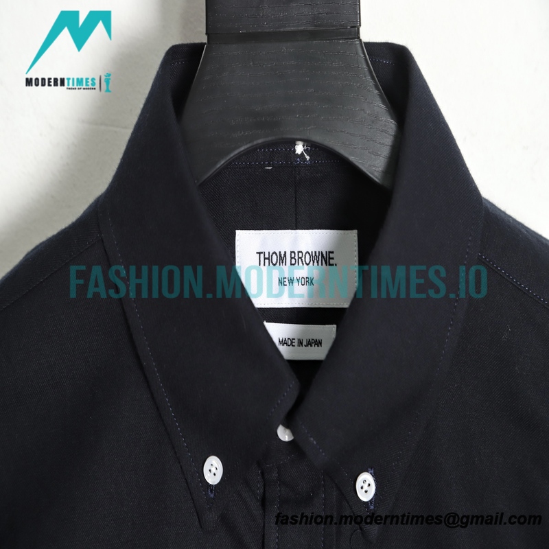 Thom Browne - Classic Four-bar Flannel Shirt