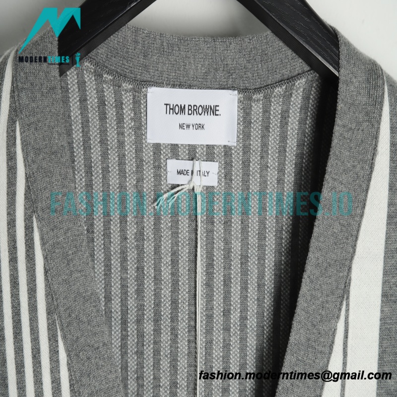 Thom Browne - 22ss Striped Short-sleeved Cardigan Sweatershirts