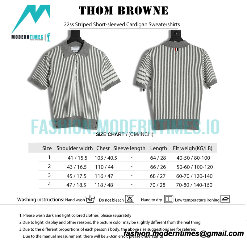  Thom Browne - 22ss Striped Shorts Polo Shirts