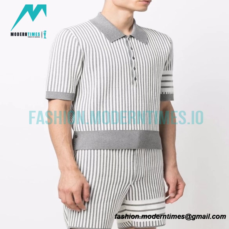  Thom Browne - 22ss Striped Shorts Polo Shirts