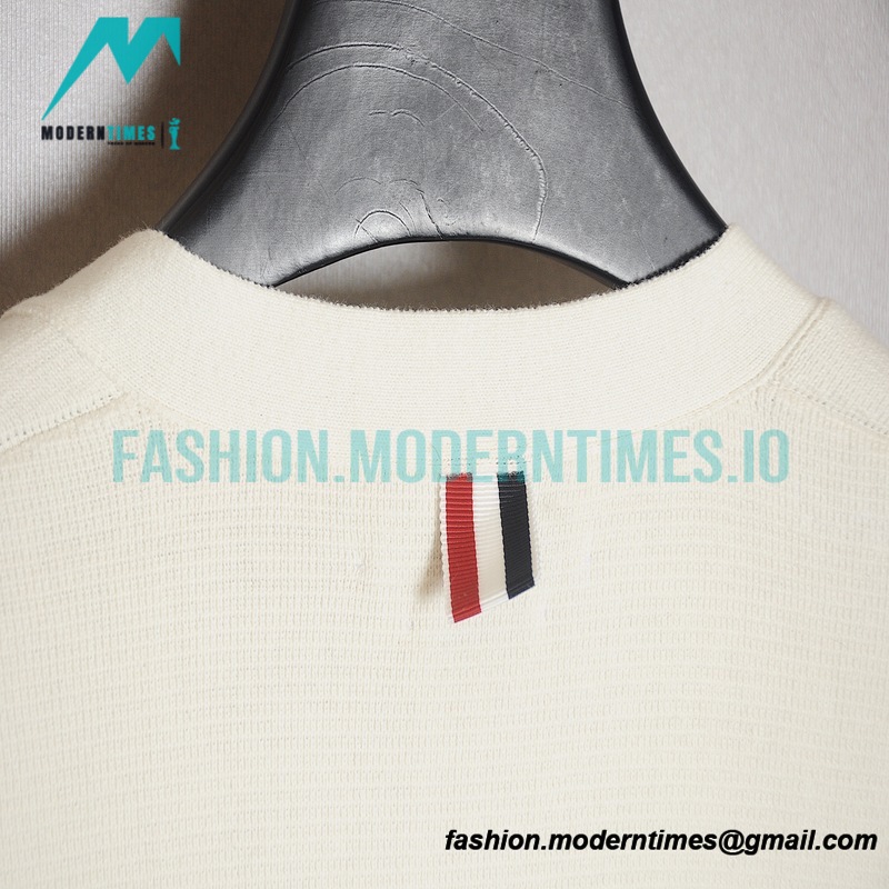 Thom Browne - 20FW Classic Four-bar With Five-button Cardigan Sweatershirt