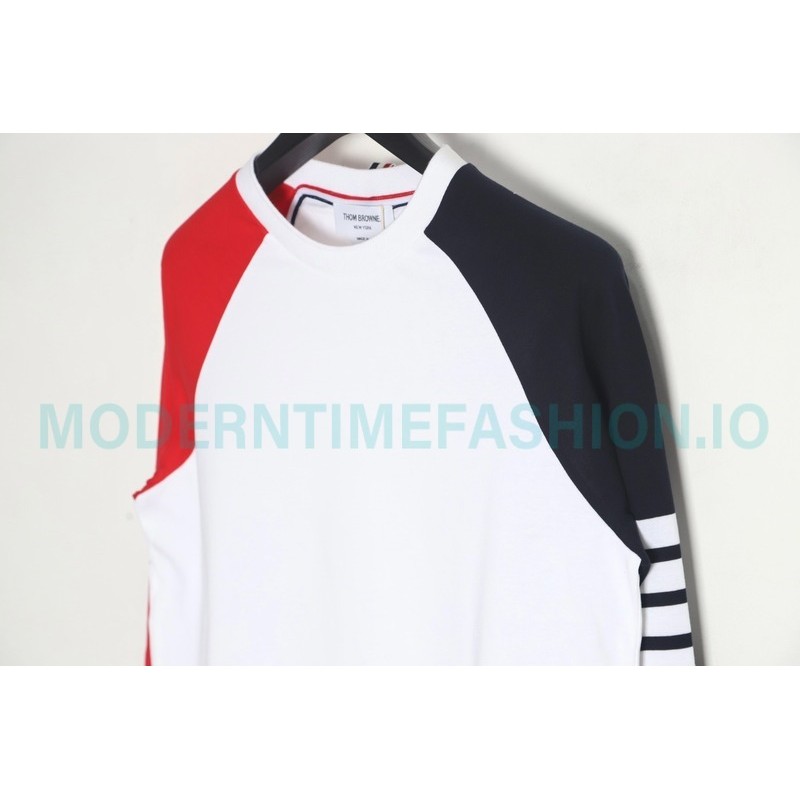 Thom Browne - Classic Patchwork Yarn-dyed Crewneck Long Sleeve