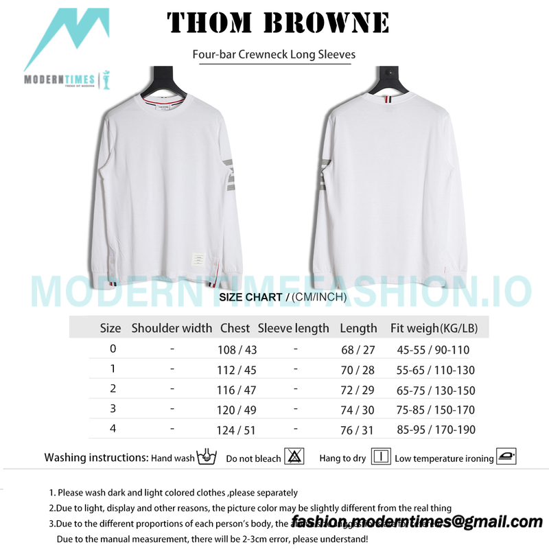 Thom Browne - Four-bar Crewneck Long Sleeves