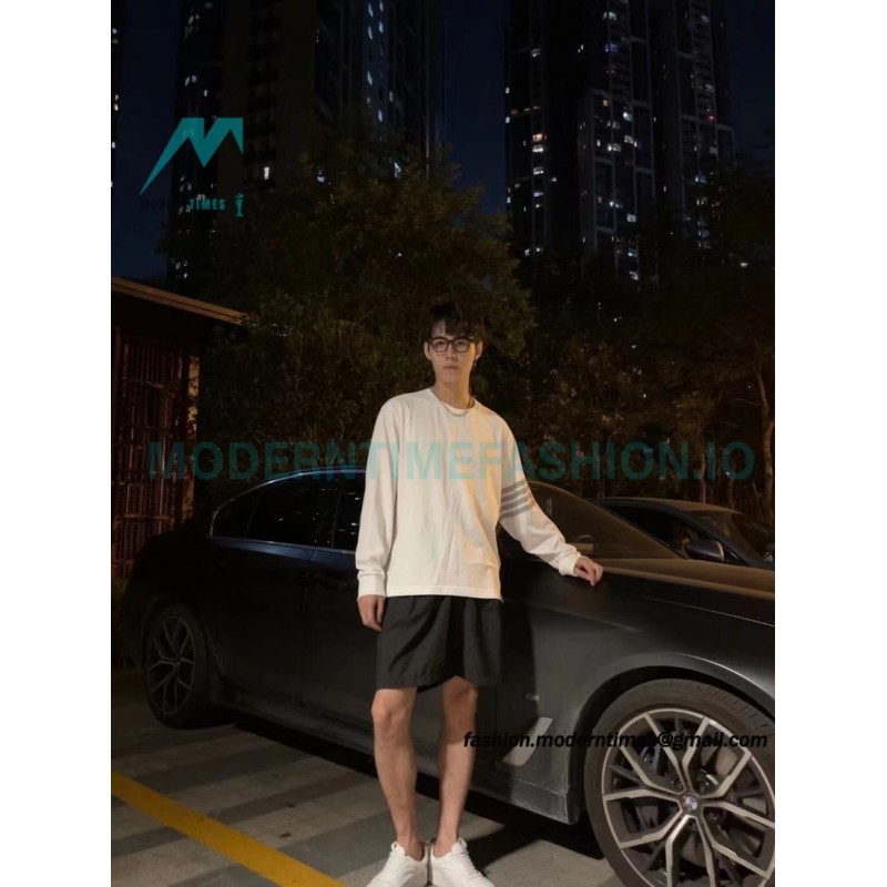 Thom Browne - Four-bar Crewneck Long Sleeves