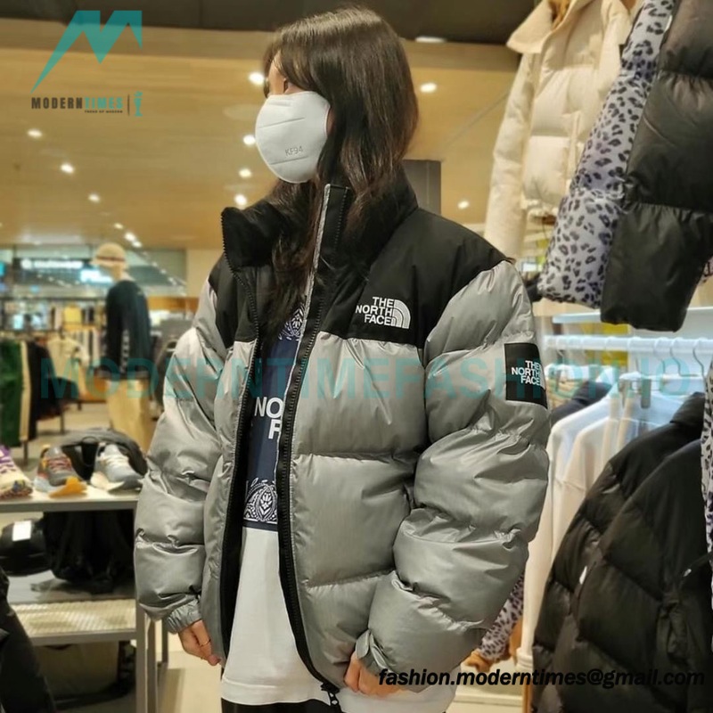 The North Face - 23FW Novelty Nuptse 1996 Bright Top Cuffs Large Check Down Jacket