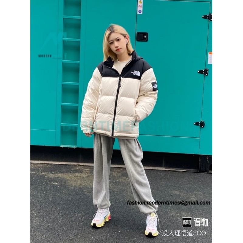 The North Face - 23FW Novelty Nuptse 1996 Bright Top Cuffs Large Check Down Jacket