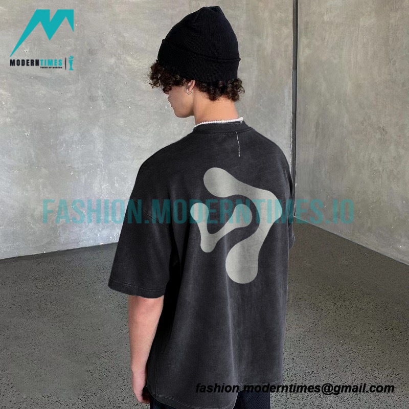 Vujade - 23SS Washed To Make Old Short-sleeved T-shirt