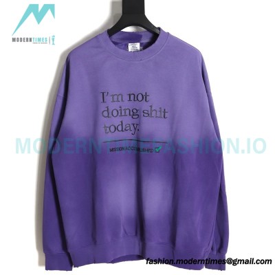 Vetements - 23SS Tie-dye Gradient Wash Vintage Crew-neck Hoodie