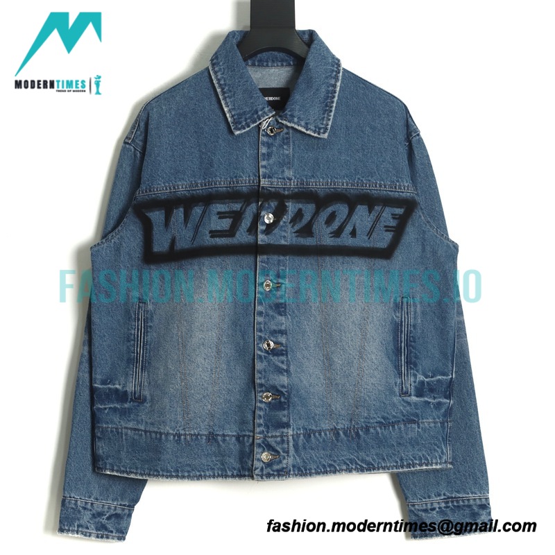 We11 Done - 22FW Hand-airbrushed Denim Coat