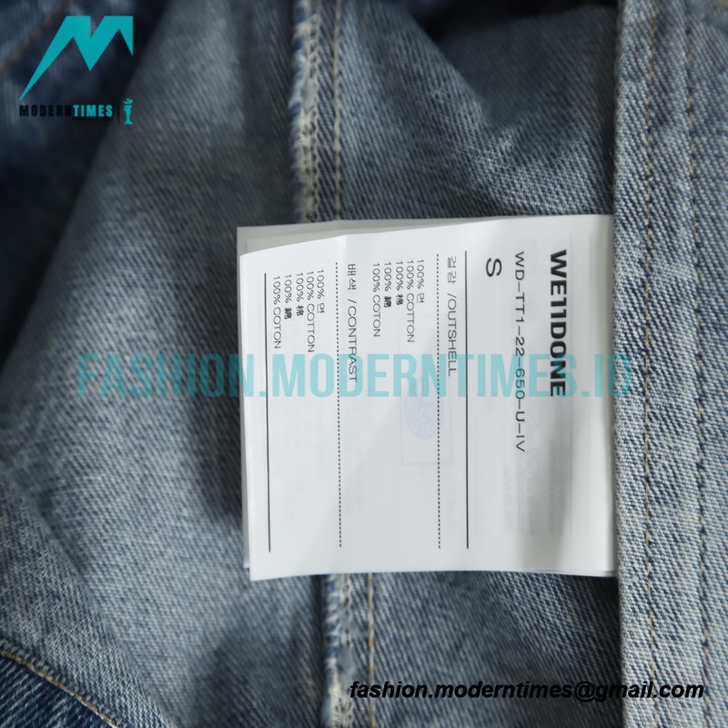 We11 Done - 22FW Hand-airbrushed Denim Coat