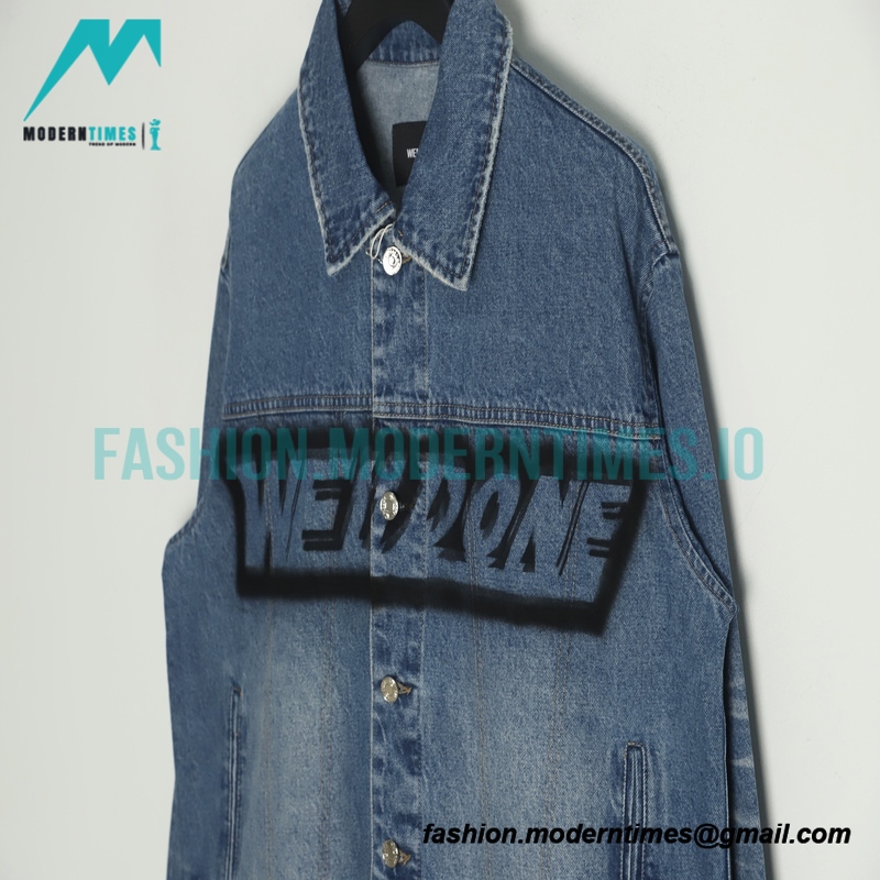 We11 Done - 22FW Hand-airbrushed Denim Coat