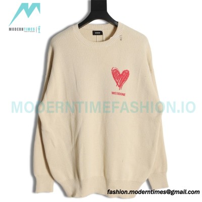 We11 Done - Love Print Knit Sweater