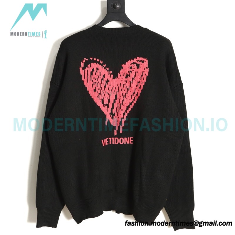We11 Done - Love Print Knit Sweater