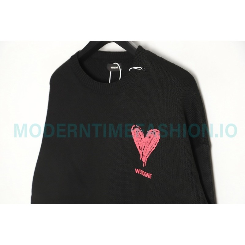 We11 Done - Love Print Knit Sweater