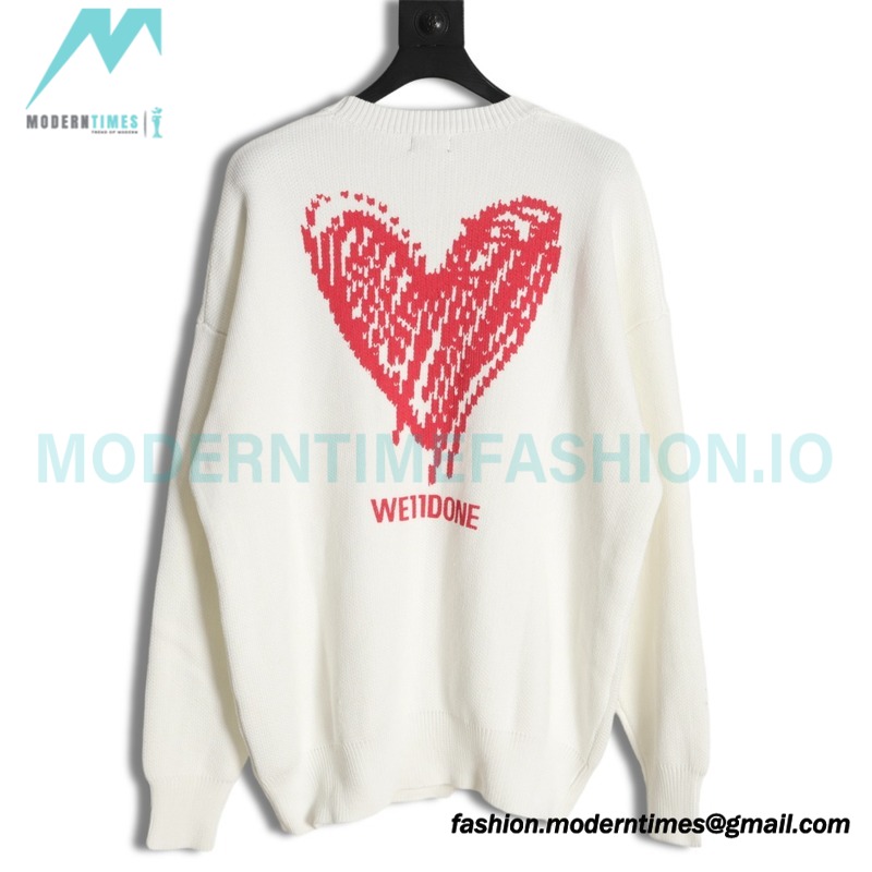 We11 Done - Love Print Knit Sweater
