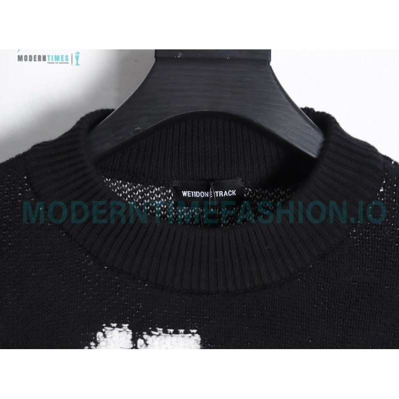 We11 Done - 23FW Towel Jacquard Bullet Screen Knit Crewneck Sweater