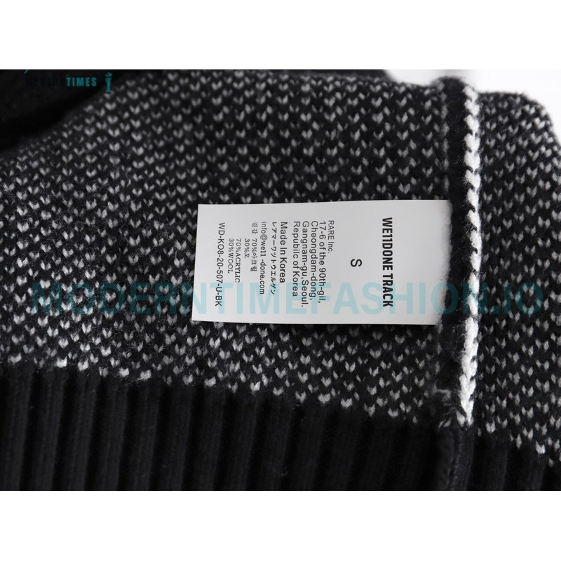 We11 Done - 23FW Towel Jacquard Bullet Screen Knit Crewneck Sweater
