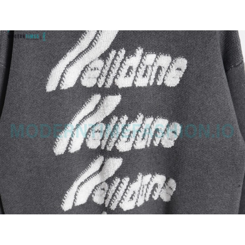 We11 Done - 23FW Towel Jacquard Bullet Screen Knit Crewneck Sweater