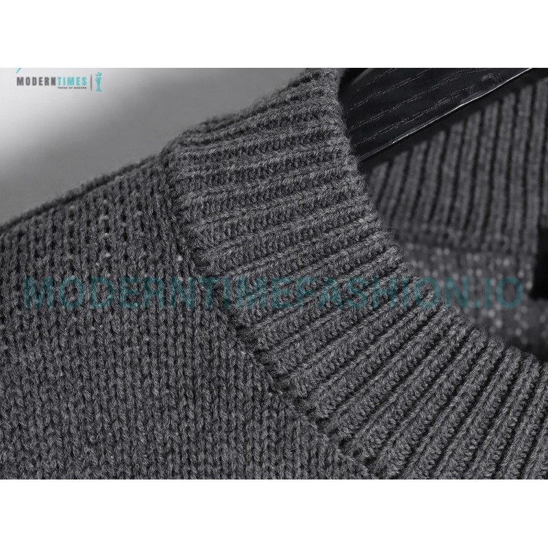 We11 Done - 23FW Towel Jacquard Bullet Screen Knit Crewneck Sweater