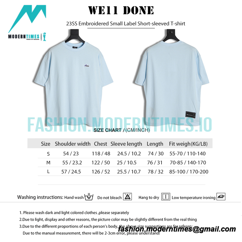 We11 Done - 23SS Embroidered Small Label Short-sleeved T-shirt