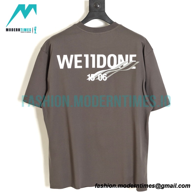 We11 Done - 23SS Rendered Slogan Short-sleeved T-shirt