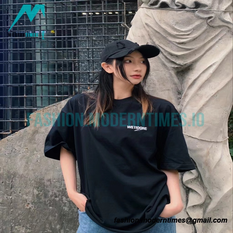 We11 Done - 23SS Rendered Slogan Short-sleeved T-shirt