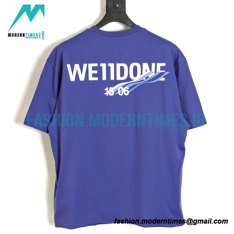 We11 Done - 23SS Rendered Slogan Short-sleeved T-shirt