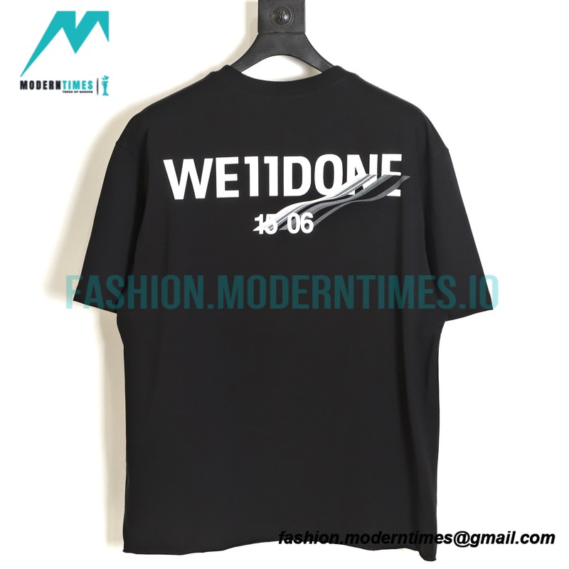 We11 Done - 23SS Rendered Slogan Short-sleeved T-shirt