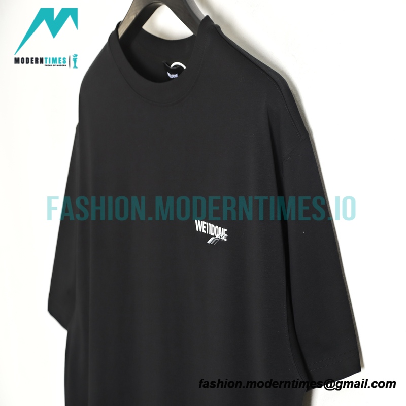 We11 Done - 23SS Rendered Slogan Short-sleeved T-shirt