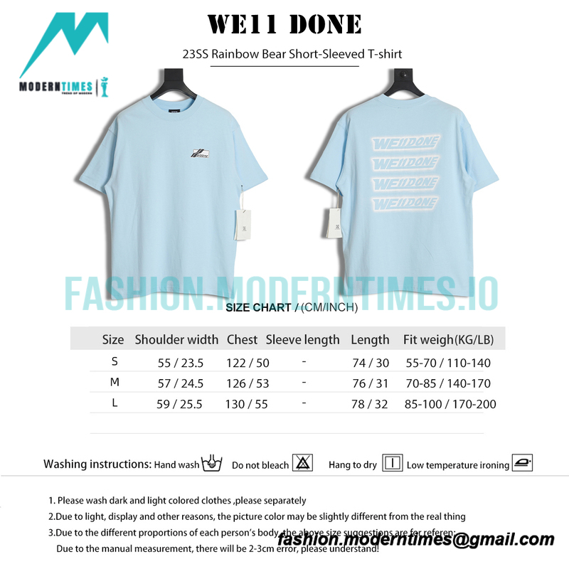 We11 Done - Back Bullet Screen Print Short-sleeved T-shirt