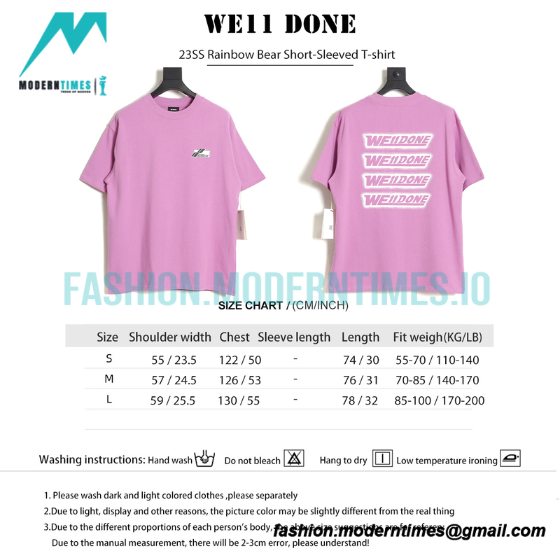 We11 Done - Back Bullet Screen Print Short-sleeved T-shirt