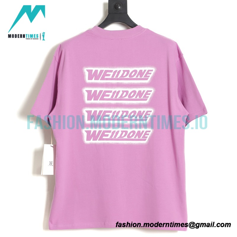 We11 Done - Back Bullet Screen Print Short-sleeved T-shirt