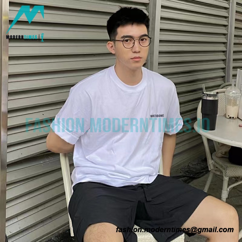 We11 Done - Small Letter-embroidered Short-sleeved T-shirt