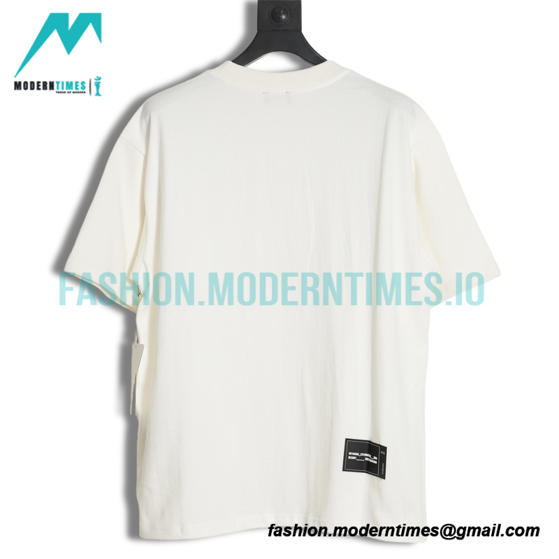 We11 Done - Small Letter-embroidered Short-sleeved T-shirt