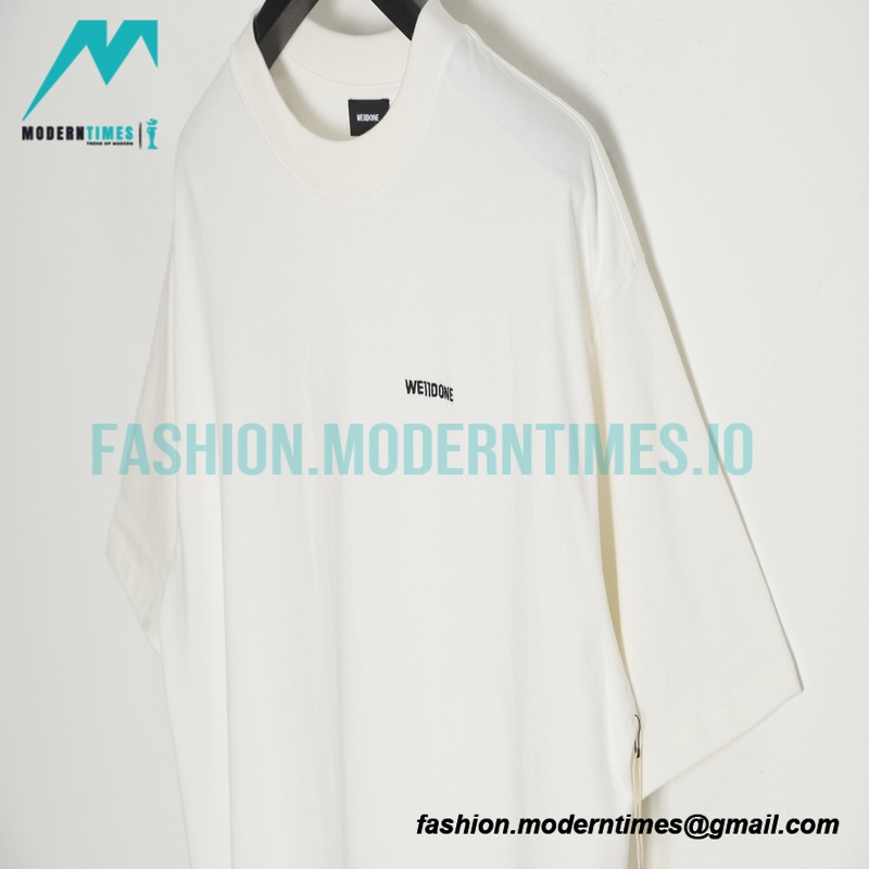 We11 Done - Small Letter-embroidered Short-sleeved T-shirt