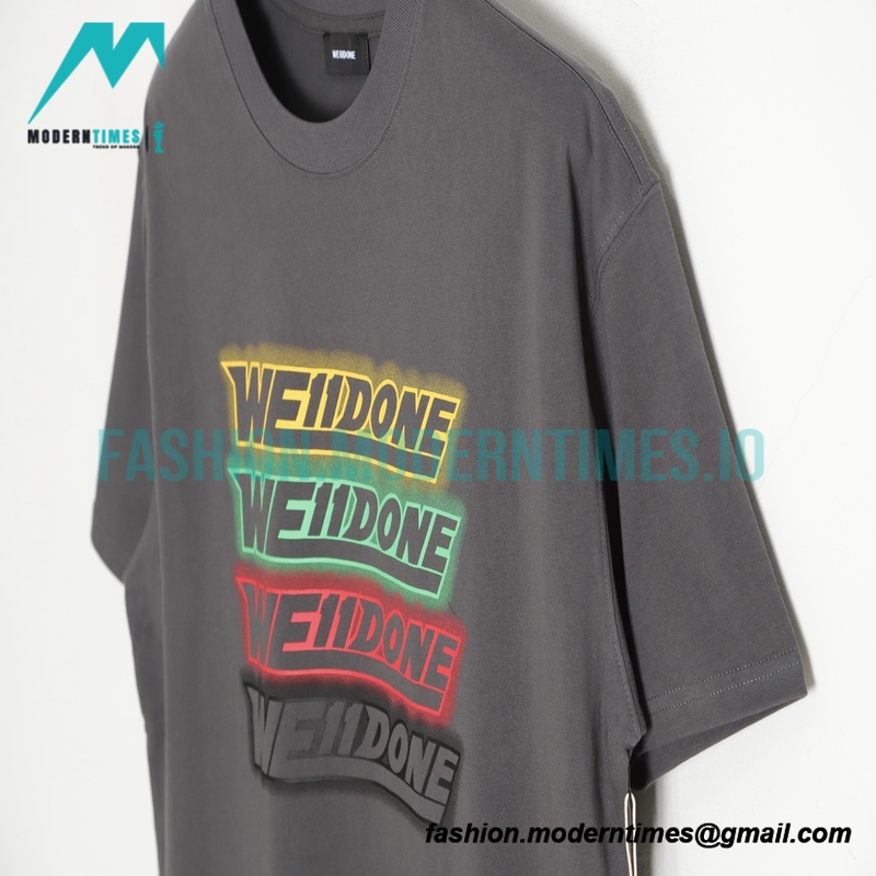 We11 Done - Four-color Bullet Screen Print Short-sleeved T-shirt