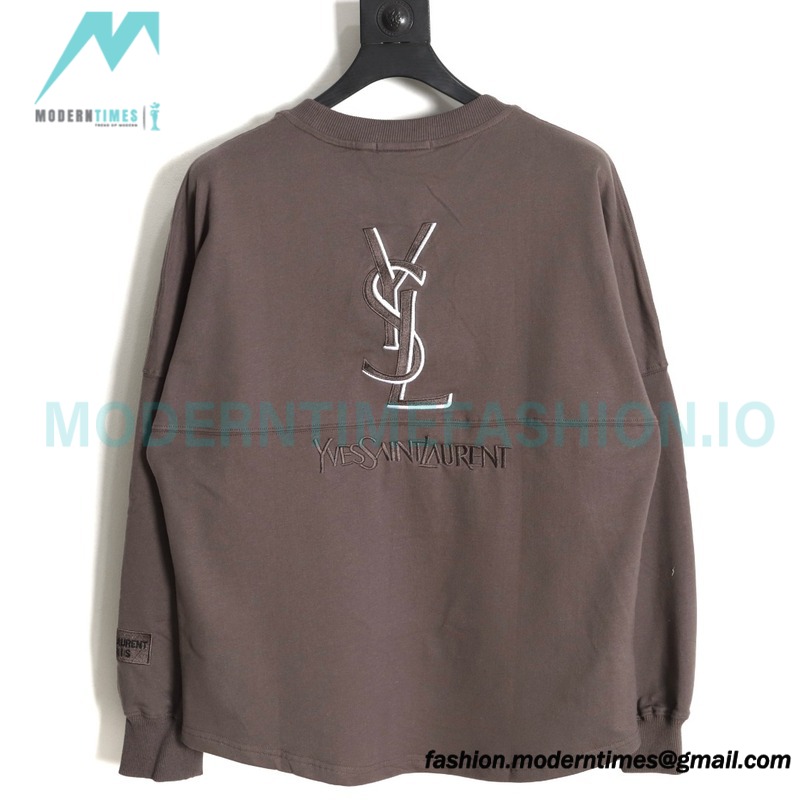 Saint Laurent Paris - Basic Letter Embroidered Logo Hoodie