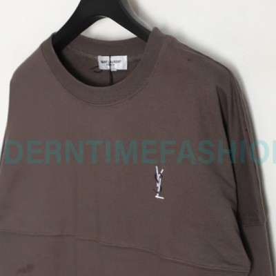 Saint Laurent Paris - Basic Letter Embroidered Logo Hoodie