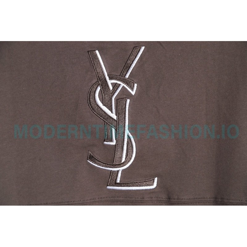 Saint Laurent Paris - Basic Letter Embroidered Logo Hoodie
