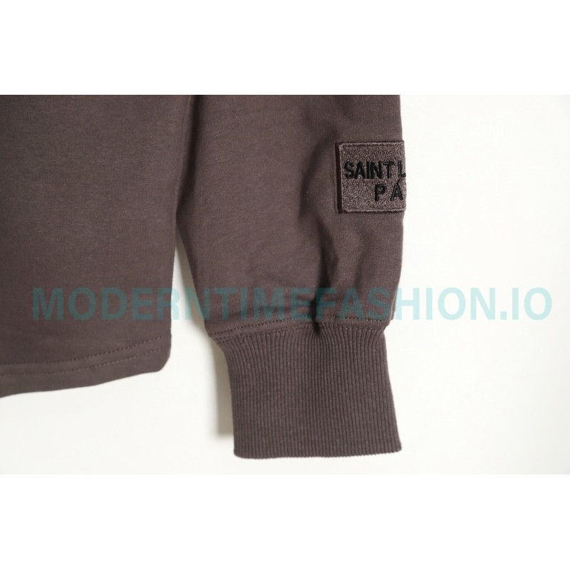Saint Laurent Paris - Basic Letter Embroidered Logo Hoodie
