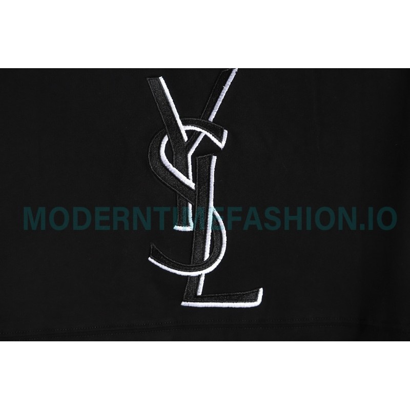 Saint Laurent Paris - Basic Letter Embroidered Logo Hoodie