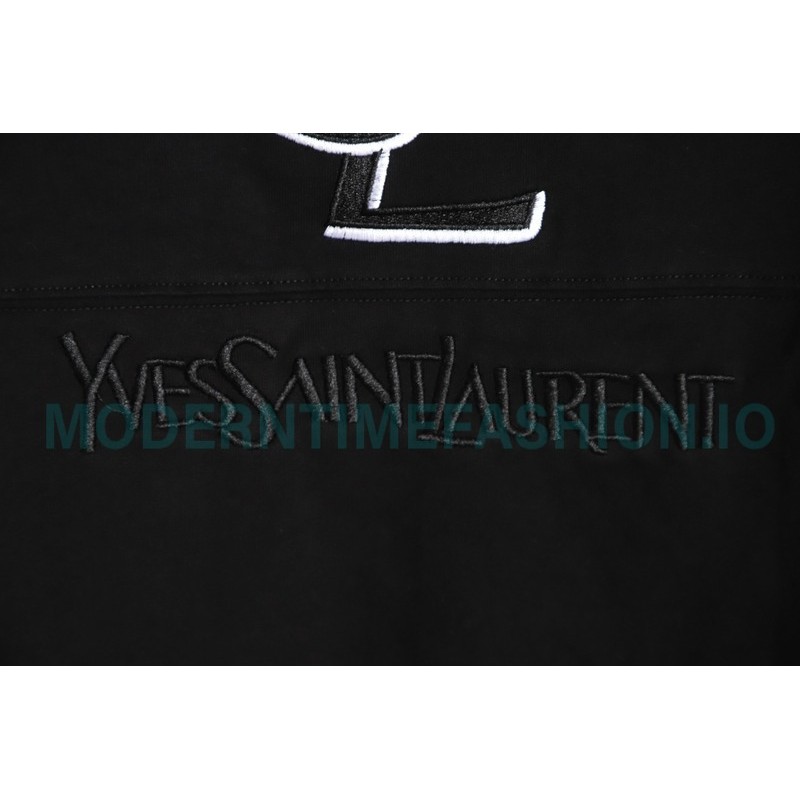 Saint Laurent Paris - Basic Letter Embroidered Logo Hoodie