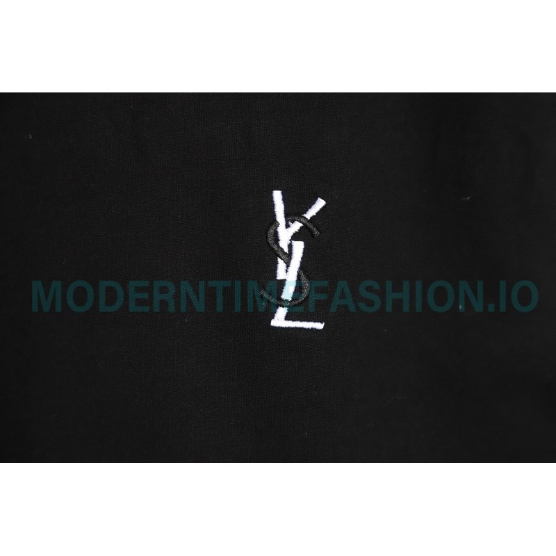 Saint Laurent Paris - Basic Letter Embroidered Logo Hoodie