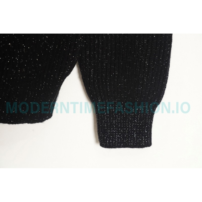 Saint Laurent - 23FW Silver Wool Cardigan Sweater
